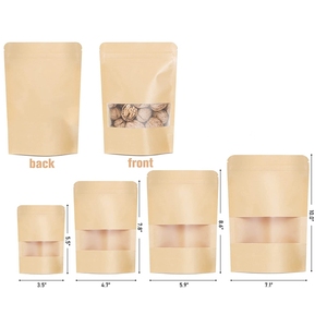 באיכות גבוהה מזון כיתה נייר קראפט תיק reealable zip מנעול אריזה הסיטונאי - Product Image 5