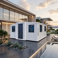 Maison préfabriquée modulaire à ossature blanche, design moderne et minimaliste, avec serrure intelligente, pour jardin, studio ou maison d'hôtes, installation rapide