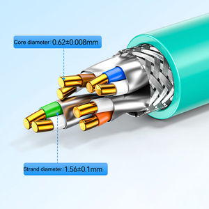 สายเคเบิลอีเธอร์เน็ต SAMZHE 305M ทองแดงแท้ 22AWG 0.62 มม. SFTP CAT8 แบบหนาพิเศษ พร้อมปลอกหุ้ม PVC ความยาว 1000 ฟุต สายแลน CAT8 รองรับการจ่ายไฟผ่านสาย (POE) - Product Image 4