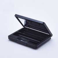 Palette de fards à paupières de luxe moderne en ABS de qualité alimentaire, écologique, avec logo personnalisable en relief, marque LUMI, taille et couleur personnalisées