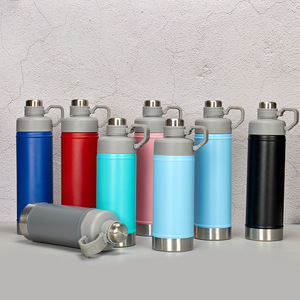 Silverjet Stainless Steel Vacuum <b>Flask</b> 550ml/700ml Plastic 12-24hrs Thermal Insulation Portable Handle Sports Camping Outdoor - Product Image 2