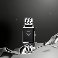 Reloj de Pulsera de Lujo para Mujer, Diseño Simple, de Cuarzo, Resistente al Agua, con Correa de Cerámica y Acero Inoxidable, Personalizable, Rectangular, OEM