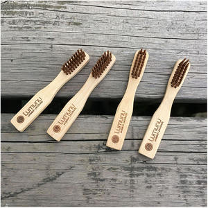 Biodégradable Eco Mini 8cm Bambou Brosse À Dents Vegan Logo Personnalisé Pour Voyage <span class=keywords><strong>Camping</strong></span> Promotion - Product Image 5