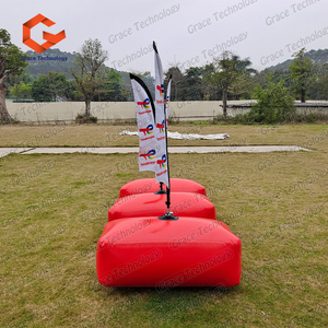 Bouées de course gonflables pour la natation, cylindre <span class=keywords><strong>gonflable</strong></span> avec drapeau de plage pour équipement de jeux aquatiques - Product Image 4