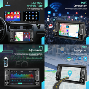 Hikity para VW Touareg Transporter Ts <span class=keywords><strong>Multivan</strong></span> 7 ''<span class=keywords><strong>6</strong></span> + 128G Android Car Audio Autoradio inalámbrico Carplay/Android Auto GPS/WiFi OEM - Product Image 2