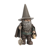 Statue de gnome de jardin en résine avec pelle et arrosoir, résistante aux intempéries, ornement de pelouse extérieur, figurine de gnome rustique