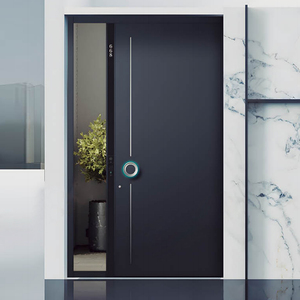 <span class=keywords><strong>Porte</strong></span> d'entrée au design américain moderne <span class=keywords><strong>Porte</strong></span> de sécurité extérieure noire imperméable pour l'extérieur pour les maisons Hôtels Villas - Product Image 4