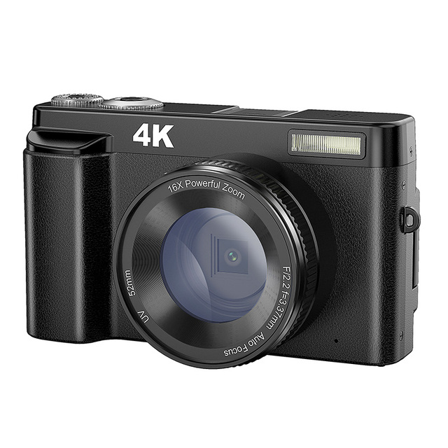 3'' Flip Display Autofocus 4K Mirrorless Digital Camera with 16X Digital Zoom Video Vlogging Camera