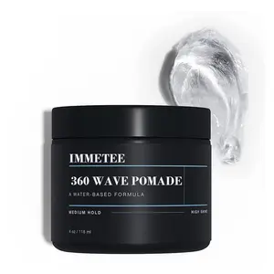 Hair Gel Private Label Custom Wave Pomade Water Based Lasting Hold Styling Edge Control Pomades