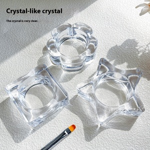Vaso Profesional de Vidrio Sólido para Lavar Pinceles de Uñas, para Salones de Belleza, con Diseño de Pétalos de Estrella - Product Image 2