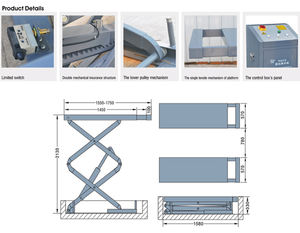 UE-3.0S/3.5S Gunting Listrik Kecil Di Lantai, Peralatan Pengangkat Mobil Hidrolik Harga Terbaik - Product Image 2