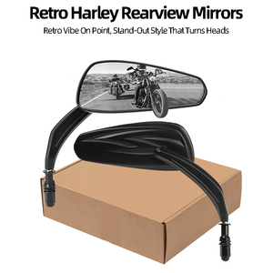 Espejo Retrovisor para Motocicleta Harley Retro/ Espejo Lateral de Gran Visibilidad para Harley Davidson Cruiser Venta al por Mayor - Product Image 5