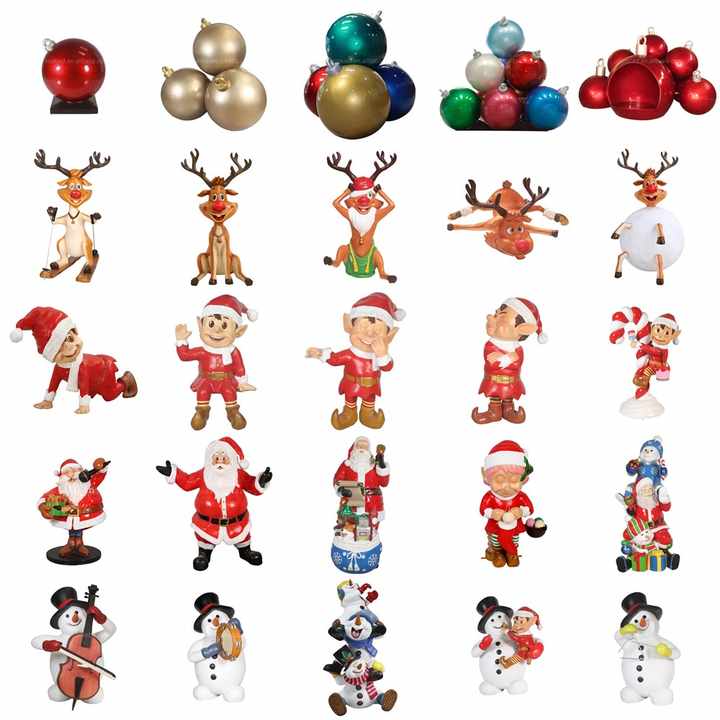 Giant Outdoor Life Size Statue Customized Fiberglass Christmas Decor