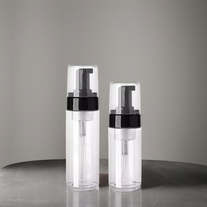 Factory Stock 43mm 100ml 150ml Matte Black Plastic Foam Pump on Foam <b>Bottle</b> Facial Cleanser Eyelashes Shampoo Plastic <b>Bottle</b> - Product Image 2