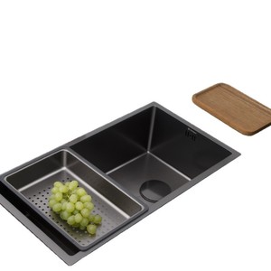 อ่างล้างจานสแตนเลส 304 แบบฝังใต้เคาน์เตอร์ ชามเดี่ยว สีดำด้าน คิงคอง หนา 0.7 มม. อเนกประสงค์ - Product Image 4