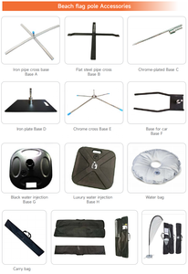 Cờ Lông Vũ Khuyến Mãi Tùy Chỉnh Ngoài Trời Bán Chạy Cột Cờ Bãi Biển - Product Image 3