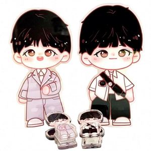 Porte-clés pendentif en acrylique transparent double face de marque Anime avec impression UV, logo personnalisé écologique - Product Image 1