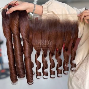 Extensiones de Cabello Natural de Alta Calidad, Color Ombre, con Frontal y Mechones para Hacer Pelucas - Product Image 5