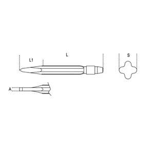 BETA - 000370002 Cape ribbed chisels (multi-pack) - EAN 8014230020372 HAMMERS AND CHISELS CROSS CUT CHISELS AND <b>PIN</b> <b>PUNCHES</b> - Product Image 2