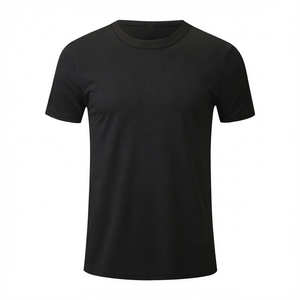 <b>Black</b> Men <b>T</b> <b>Shirt</b> Crew Neck Short Sleeve <b>Plain</b> Tee Custom Logo Casual Streetwear - Product Image 1