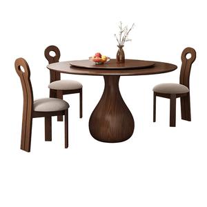 Table de salle à manger ronde en pierre frittée avec base en bois pour restaurant commercial, idéale pour hôtel moderne, salon de thé et club-house. - Product Image 6