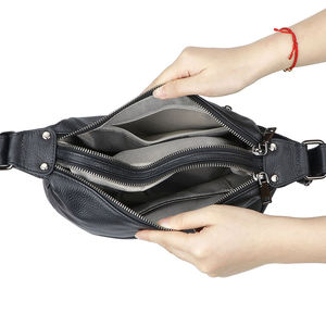 Bolsos cruzados AndoBag para mujer, de cuero genuino, para ir al trabajo, bandolera, bolso de mensajero, color sólido, bolso informal tipo satchel 1810 - Product Image 6