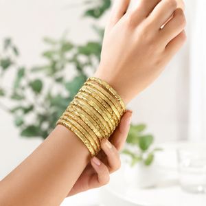 Quality Jewelry Brass 22k Gold Plated <b>Bangles</b> with Charm New Wide Designs US Made Claw Setting for Women - Product Image 2