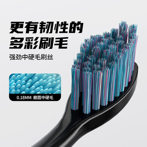 Cepillo de dientes Banner con cerdas medianas y duras, colorido, para limpieza manual de adultos - Product Image 3