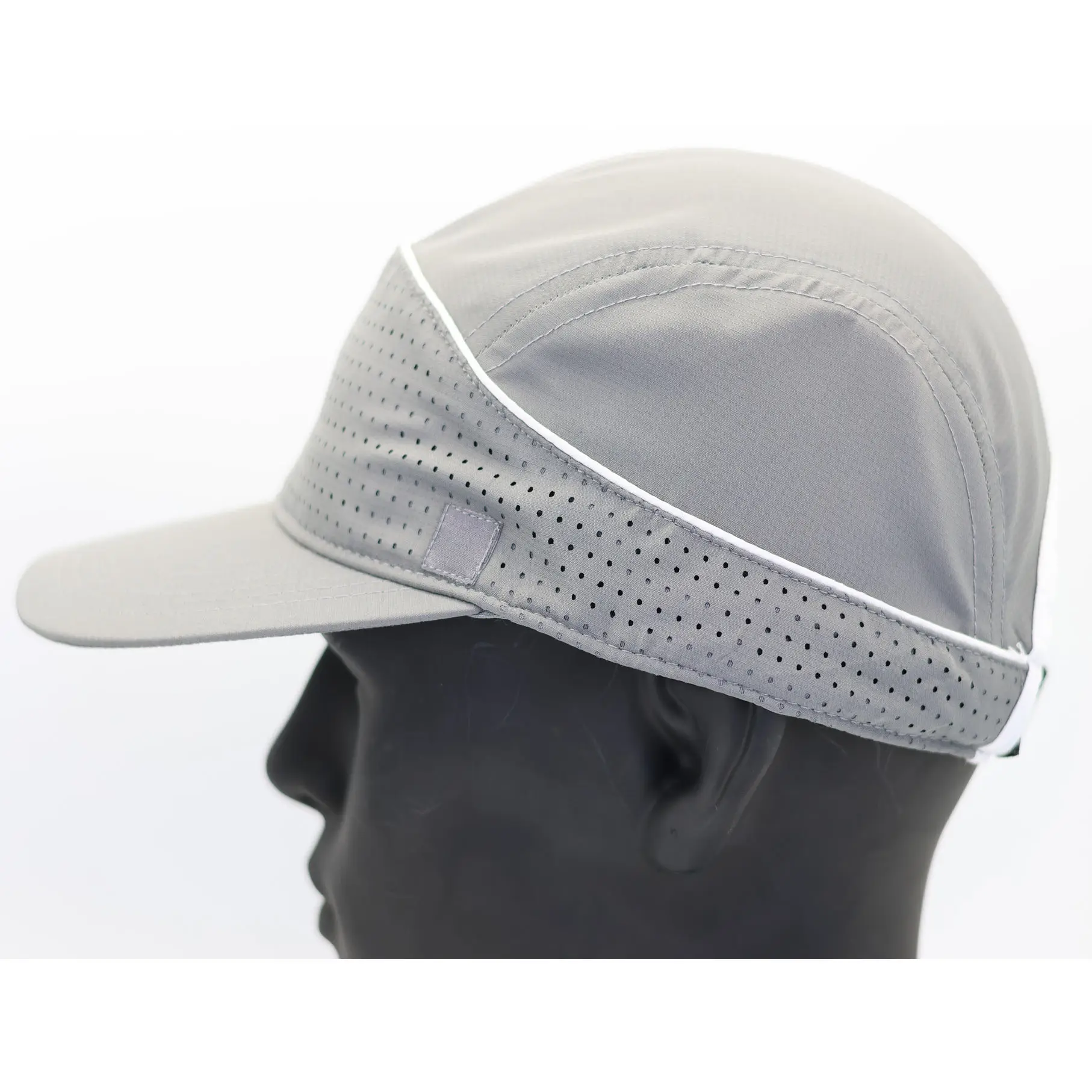 Custom Logo Curved Brim Unstructured Polyester Running Hat Wholesale Quick Dry 6 panel Sports Caps