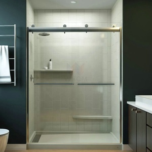 Panneau de <span class=keywords><strong>douche</strong></span> en marbre coulé 6'' x 12'' vertical lisse, revêtement mural de <span class=keywords><strong>douche</strong></span> en marbre cultivé haut de gamme pour salle de bain - Product Image 6