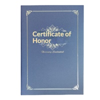 Porte-documents en papier pour certificats et diplômes A4, fourni par l'usine, avec impression personnalisée en option