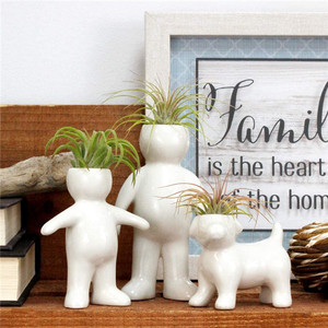 Ceramica <span class=keywords><strong>Testa</strong></span> di Aria Le Persone di Famiglia Fioriere-Impianto di Aria Titolari-Display Da tavolo Fioriere per Aria Piante e Altri mini Piante - Product Image 5