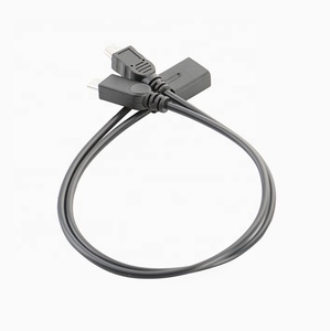 Đen 30cm mini USB 5pin nữ để mini USB 5pin Nam + Micro USB nam y Splitter 1 để 2 chuyển đổi sạc cáp - Product Image 2