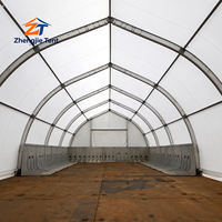 Gudang Tenda Lengkung Bentangan Besar dari Paduan Aluminium, Solusi Bangunan Pabrik, Gudang Penyimpanan Industri, Perlengkapan Pabrik, Tempat Penampungan Material, Bengkel