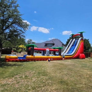 Tobogán inflable para niños, fiesta <span class=keywords><strong>gigante</strong></span>, entretenimiento, gorila, tobogán doble hinchable, tobogán acuático inflable comercial - Product Image 1