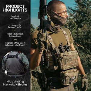 उच्च गुणवत्ता वाला नवीनतम डिजाइन सामरिक बलुज छाती रिग सिस्टम आउटडोर सामरिक पैक - Product Image 4