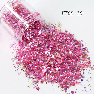 Paillettes en vrac « Larmes de Fée » roses, gros morceaux, pour fêtes, cosmétiques et décorations de festivals - Product Image 1