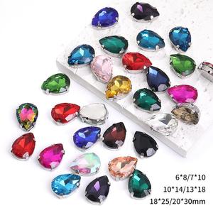 Materiales auxiliares para taladro de cristal con efecto de gota de agua cosidos a mano, accesorios para croquetas, taladro de agua con orificios, taladro de garra de cuatro puntas blanco K - Product Image 1