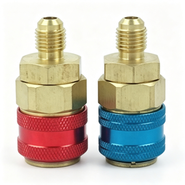 ZX20 Quick Coupler Set Straight High Low Side Coupler QC12A L for Car Air Conditioning Confined Space Use