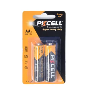 Pkcell thương hiệu Carbon kẽm AA pin R6P 1.5V khô di động pin R6 AA không có thể sạc lại giá rẻ giá AA Thêm Heavy Duty pin R6P