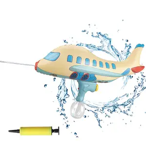 Мультфильм надувной самолет стрельба играть игры бассейн Электрический водяной пистолет для детей