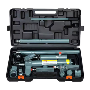 Kit de réparation de carrosserie automobile hydraulique de 4 tonnes avec vérin hydraulique, mallette de transport en plastique soufflé et jauge - Product Image 2