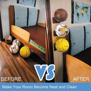 Ensemble de 3 supports de <span class=keywords><strong>basket</strong></span>-ball pour chambre à coucher de garçons décor de sport support mural en bois pour <span class=keywords><strong>basket</strong></span>-ball rangement de football - Product Image 5