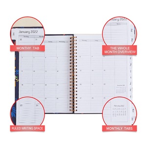 Cuaderno con 5 Páginas por <span class=keywords><strong>Libro</strong></span>, con Separadores, Colorido, con Esquinas Doradas, Espiral, Agenda Diaria, Semanal y Mensual, Impresión Personalizada - Product Image 4