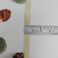 Bande élastique en Spandex/Nylon à bord picoté avec logo personnalisé HH4K KS2659-16, largeur 16mm (1cm-2cm), pour ourlets de vêtements de bébé et sous-vêtements