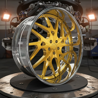 Jantes personnalisées de luxe H 2 pièces 3 pièces avec volant, jantes de camion dorées pour Chevrolet C10 Cutlass Impala Monte Carlo