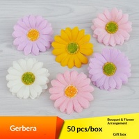 Aierflorist 50pc Bunga Gerbera Liar Afrika Buatan dari Sabun - Buket Bunga Daisy Matahari Aksesoris Dekoratif