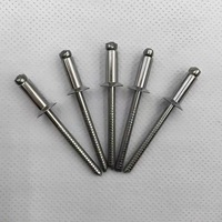 Fabricant de rivets DIN7337, rivets POP, rivets aveugles à tête dôme en acier au carbone zingué autotaraudeurs, 1/8 x 1/2, boîte