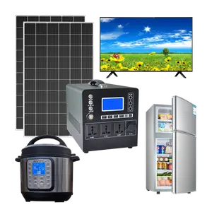 500W 1KW lithium batteries portable solar energy system generator for TV and lights for House