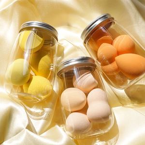 Ensemble de 4 éponges de maquillage lavables en forme d'œuf avec éponges de beauté en bouteille pour l'application de liquides, crèmes et poudres - Product Image 2